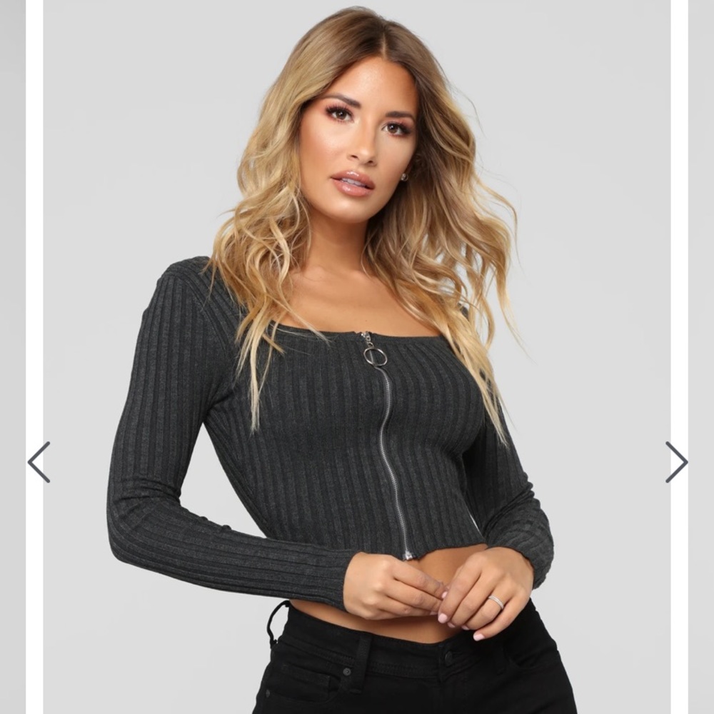 Fashion Nova No Games Cropped Sweater